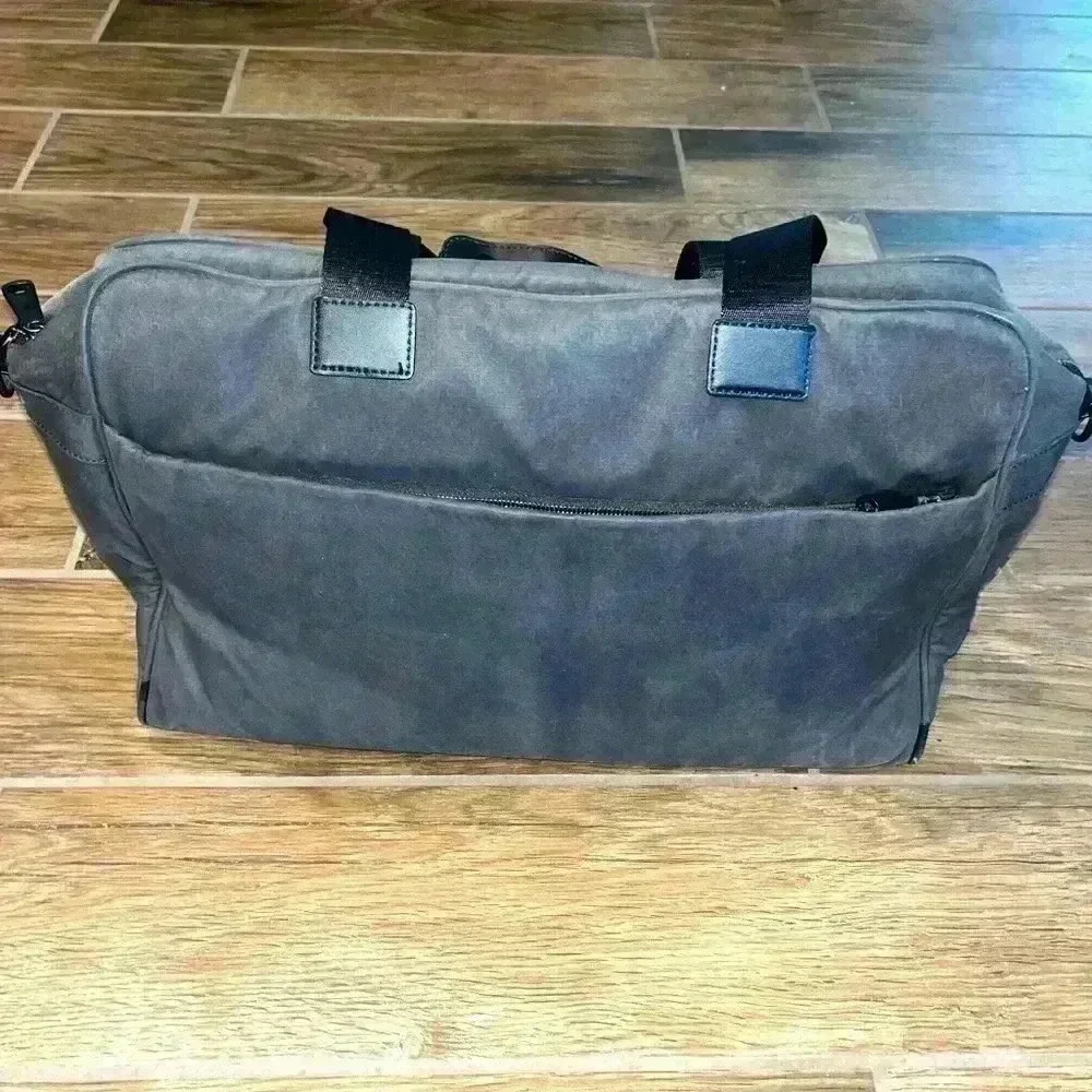 Lo & Sons Messenger Bag Polished Canvas Charcoal grey